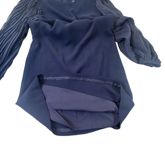 White House Black Market Chiffon Balloon Sleeves Dress Size 10 - Picture 6 of 12